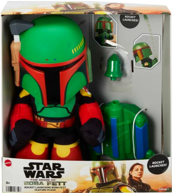 Mattel: Star Wars The Book of Boba Fett - Rocket Launching Boba Fett 12" Plush