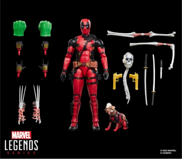 Hasbro: Deadpool & Wolverine Marvel Legends Deluxe Deadpool Action Figure with Dogpool