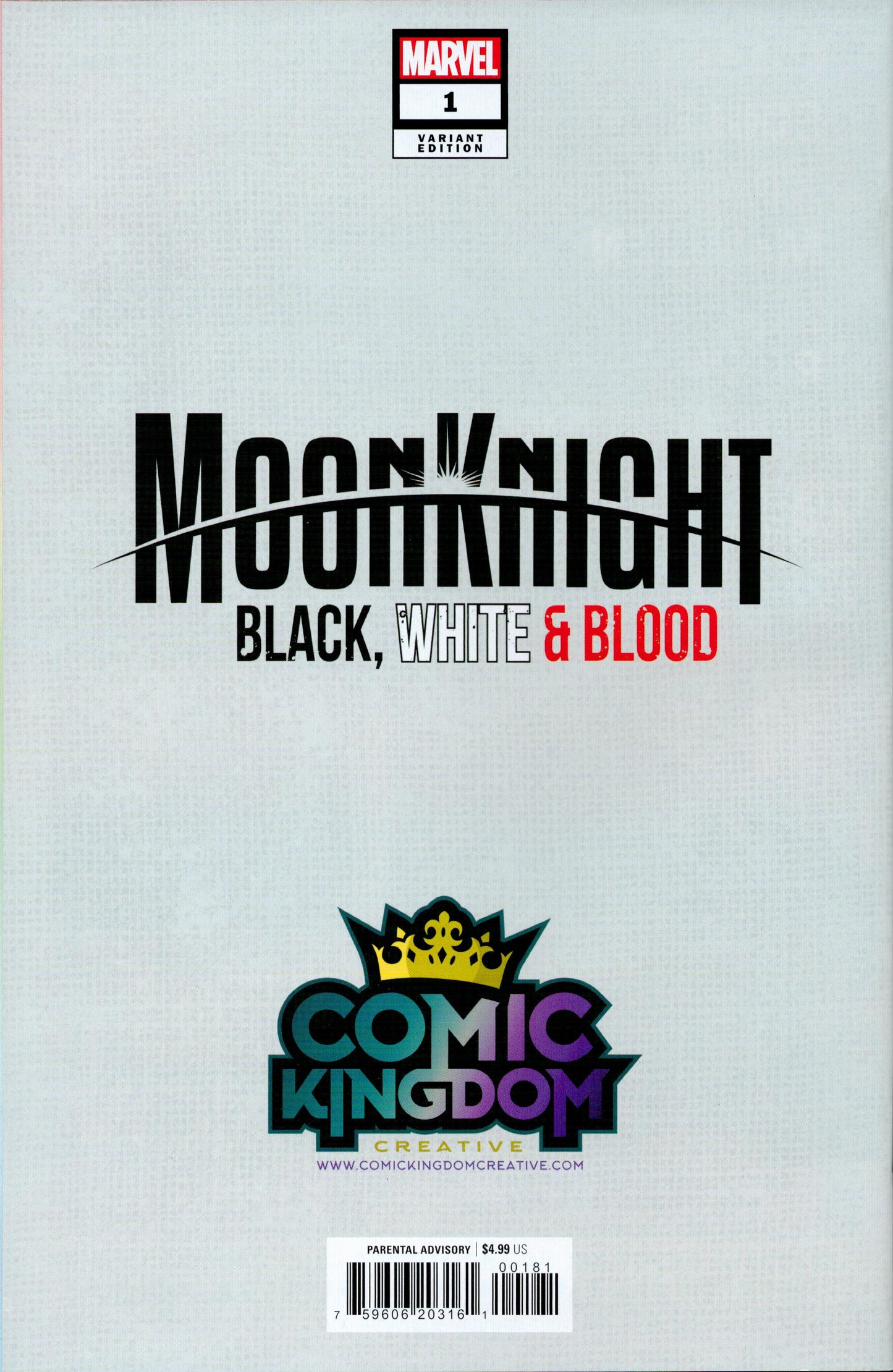 Moon Knight; Black , White and Blood #1 CKC-B 2022