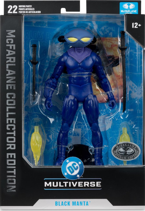 McFarlane Toys: DC Classic DC Multiverse Collector Edition Black Manta (Platinum Variant) Action Figure