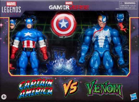 Hasbro: Marvel Legends Gamerverse Captain America vs. Venom Action Figure Two-Pack