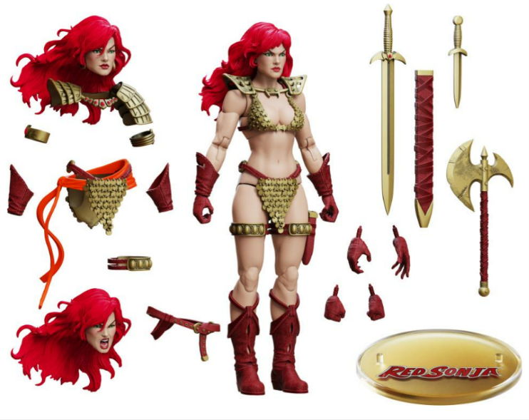Boss Fight Studio: Red Sonja Limited Edition: Gold and Red Epic H.A.C.K.S. 1:12 Scale Action Figure